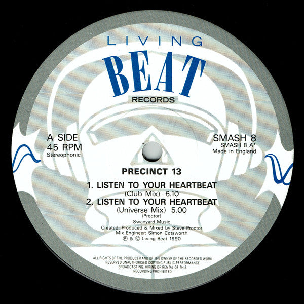 Precinct 13 (2) : Listen To Your Heartbeat (12")