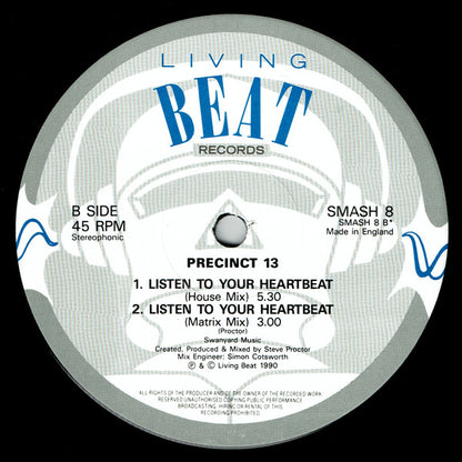 Precinct 13 (2) : Listen To Your Heartbeat (12")