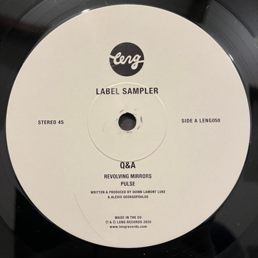 Q&A / Lex Athens : Leng Label Sampler (12", Smplr)
