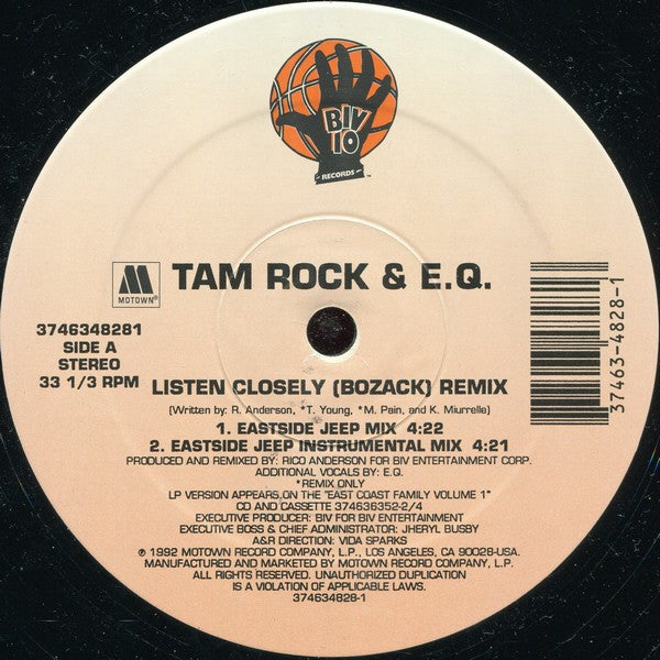 Tam Rock* & E.Q. : Listen Closely (Bozack) (Remix) (12")