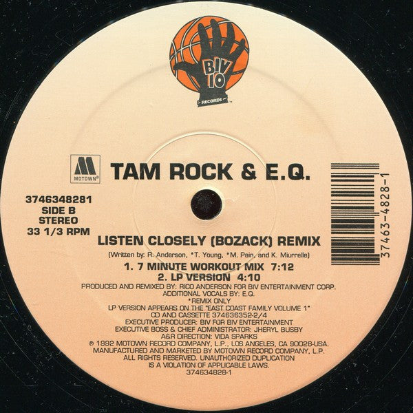 Tam Rock* & E.Q. : Listen Closely (Bozack) (Remix) (12")