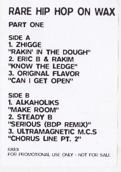 Various : Rare Hip Hop On Wax Part One (12", EP, Unofficial)