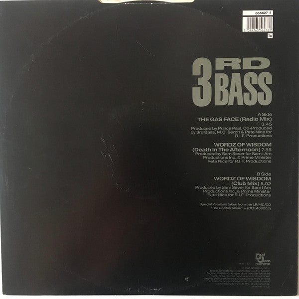 3rd Bass : The Gas Face (12")