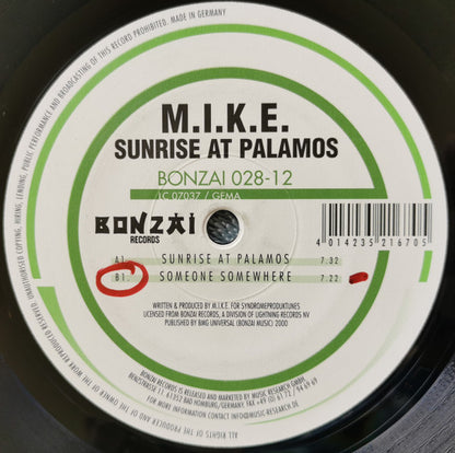 M.I.K.E. : Sunrise At Palamos (12")