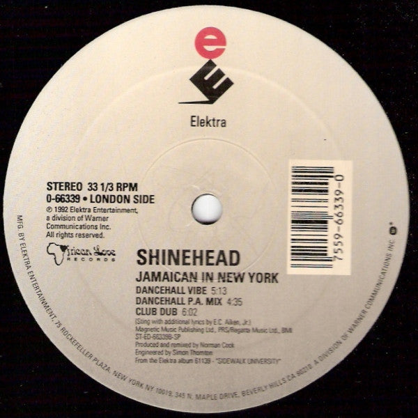 Shinehead : Jamaican In New York (12")