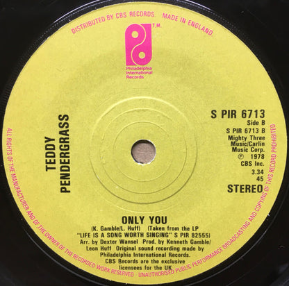 Teddy Pendergrass : Close The Door / Only You (7")