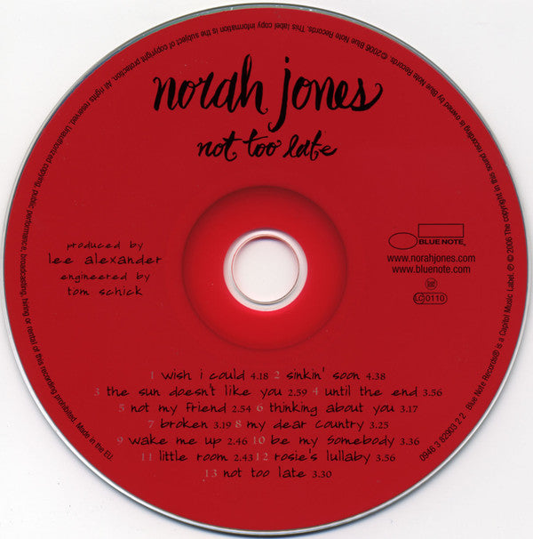 Norah Jones : Not Too Late (CD, Album + DVD-V, PAL + Dlx, Dig)