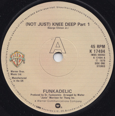 Funkadelic : (Not Just) Knee Deep (7", Single)