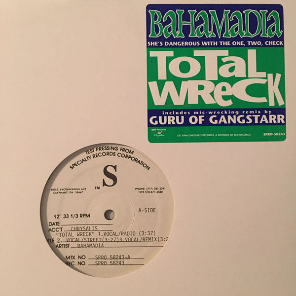 Bahamadia : Total Wreck (12", TP)