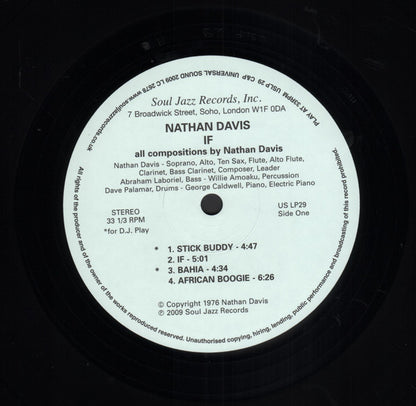 Nathan Davis : If (LP, Album, RE)