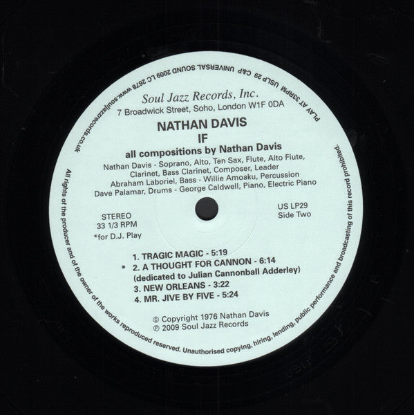 Nathan Davis : If (LP, Album, RE)