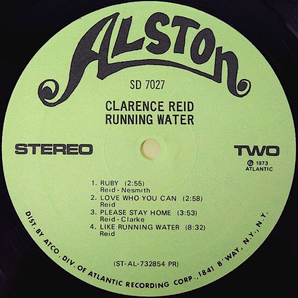 Clarence Reid : Running Water (LP, Album, Pre)