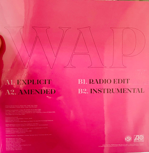 Cardi B Feat. Megan Thee Stallion : WAP (12", Single, Ltd, Pin)