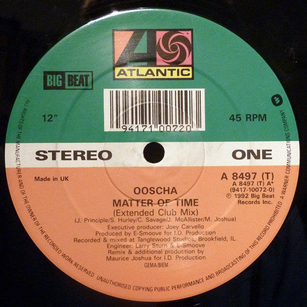 Ooscha : Matter Of Time (12")