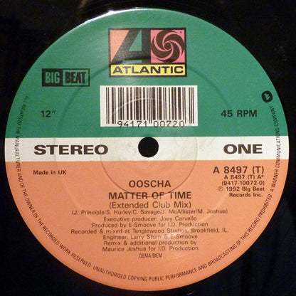 Ooscha : Matter Of Time (12")