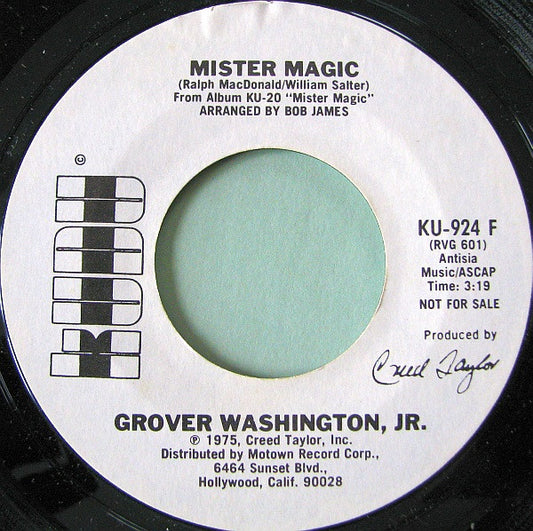 Grover Washington, Jr. : Mister Magic (7", Promo, Styrene)