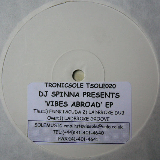 DJ Spinna : Vibes Abroad EP (12", EP, Promo)
