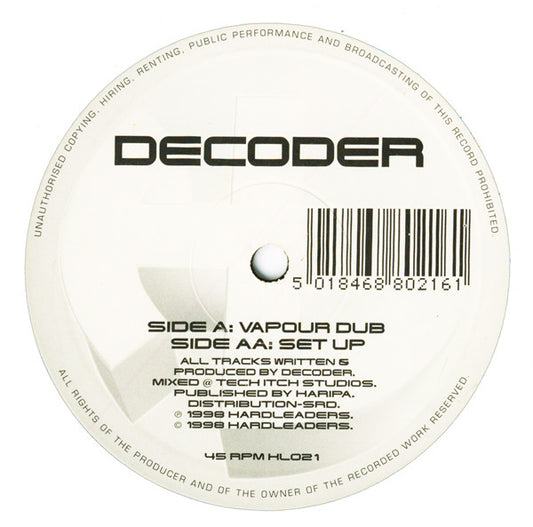 Decoder : Vapour Dub / Set Up (12")