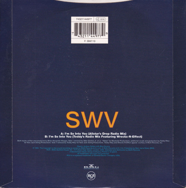 SWV : I'm So Into You (7", Single)