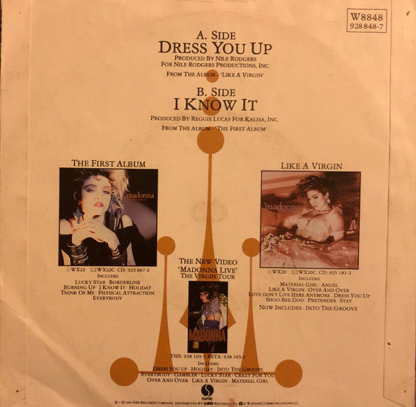 Madonna : Dress You Up (7", Single, Pap)