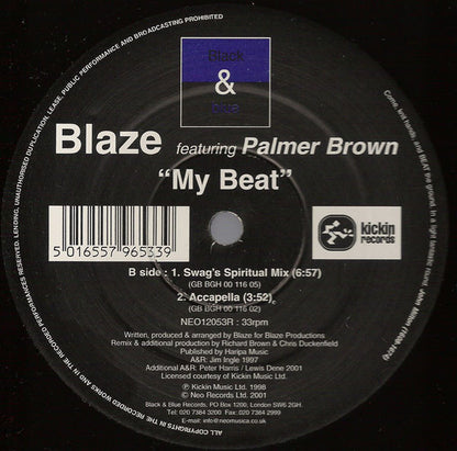 Blaze Featuring Palmer Brown : My Beat (12")