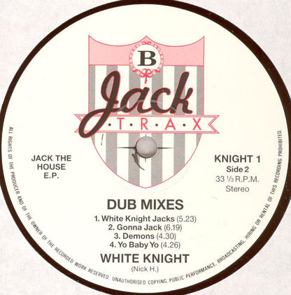 White Knight : Jack The House-EP (LP, EP, Comp)