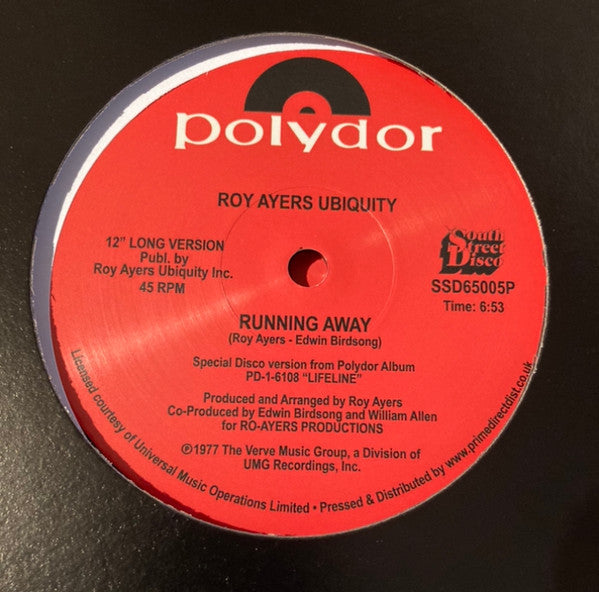 Roy Ayers Ubiquity : Running Away / Love Will Bring Us Back Together (12", RE)