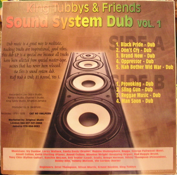 King Tubby & Various : Sound System Dub Vol. 1 (LP)