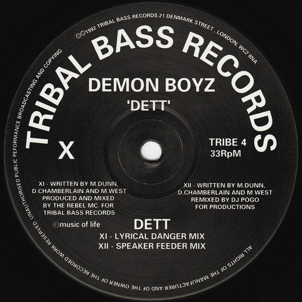 Demon Boyz : Dett (12", Single)
