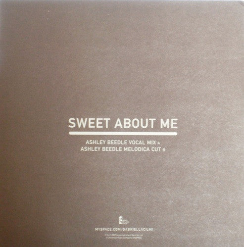 Gabriella Cilmi : Sweet About Me (Ashley Beedle Vocal Mix) (7")