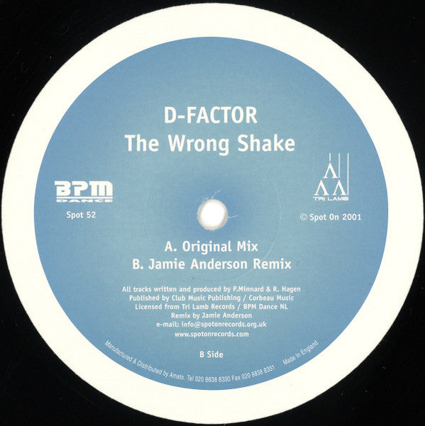 D-Factor : The Wrong Shake (12")