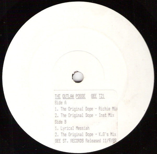 The Outlaw Posse* : The Original Dope (12", W/Lbl)