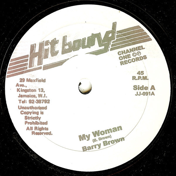 Barry Brown, Sister Nancy : My Woman / Ball A Roll (10")
