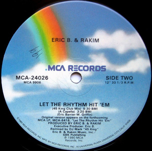 Eric B. & Rakim : Let The Rhythm Hit 'Em (12", Single)