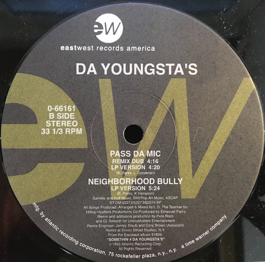 Da Youngsta's : Pass Da Mic / Neighborhood Bully (12", RP)