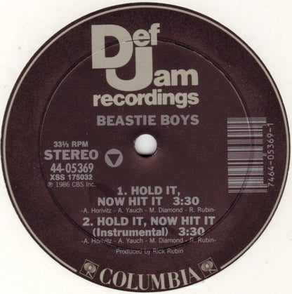 Beastie Boys : Hold It, Now Hit It (12")