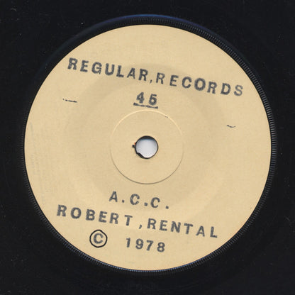 Robert Rental : Paralysis (7")