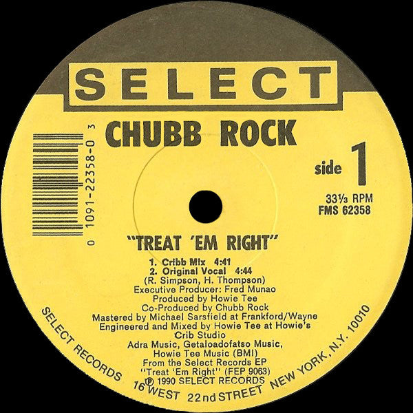 Chubb Rock : Treat 'Em Right (12", Single)