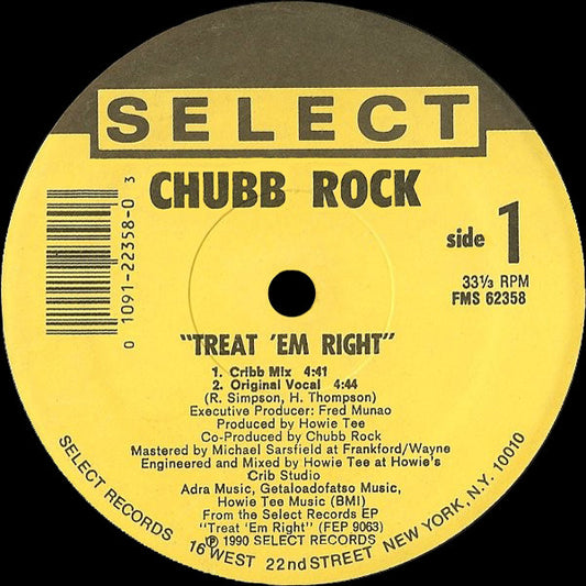 Chubb Rock : Treat 'Em Right (12", Single)
