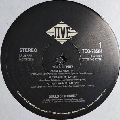 Souls Of Mischief : 93 'Til Infinity (2xLP, Album, RE, RM)