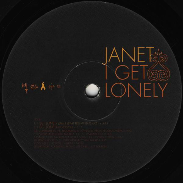 Janet Jackson : I Get Lonely (12", Promo)