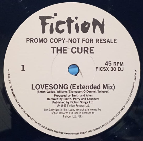 The Cure : Lovesong (12", Single, Promo)