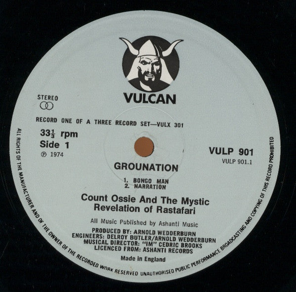 Count Ossie & The Mystic Revelation Of Rastafari* : Grounation (3xLP, Album, RE)