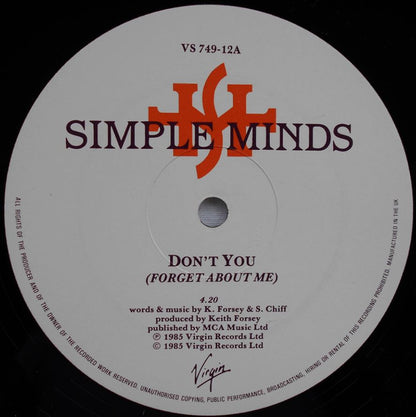 Simple Minds : Don't You (Forget About Me) (12", Single)