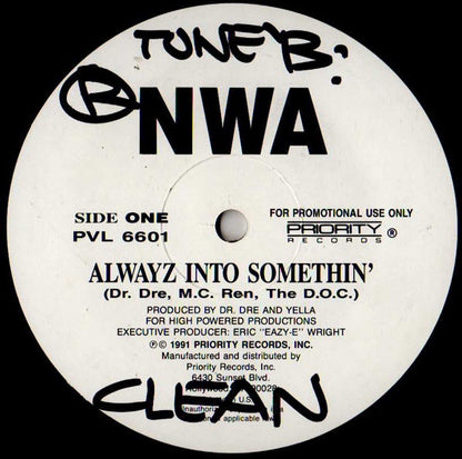 N.W.A. : Alwayz Into Somethin' (12", Promo)