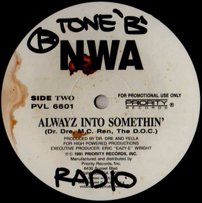 N.W.A. : Alwayz Into Somethin' (12", Promo)