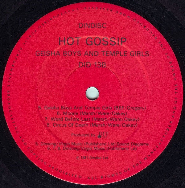 Arlene Phillips' Hot Gossip* : Geisha Boys And Temple Girls (LP, Album)