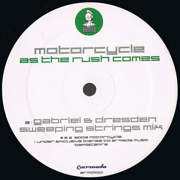 Motorcycle : As The Rush Comes (Remixes By Gabriel & Dresden And Armin Van Buuren) (12")