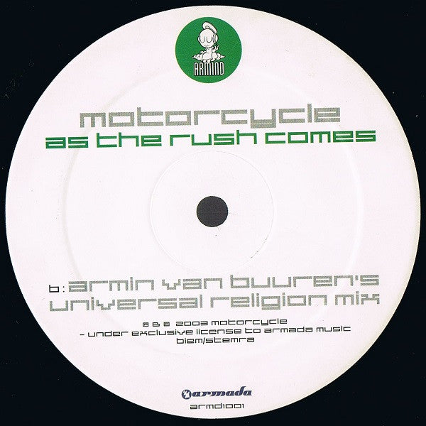 Motorcycle : As The Rush Comes (Remixes By Gabriel & Dresden And Armin Van Buuren) (12")