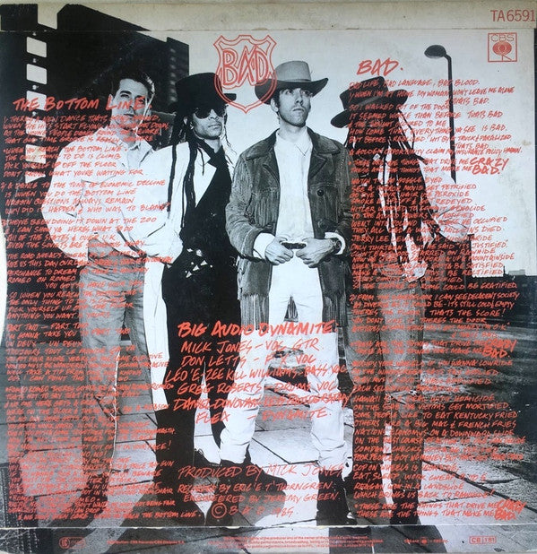 Big Audio Dynamite : The Bottom Line (12", Single)